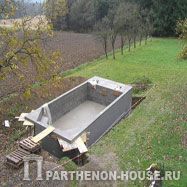 Строительство бетонного бассейна. Чаша бассейна.